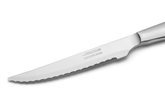 Arcos 4 Inch Steak Knife Set of 4. Pocket Knife Pack with Pearl Edge for Cutting and Fillet Meat. Monoblock Stainless Steel Blade and Handle. Series Mesa - Image 3