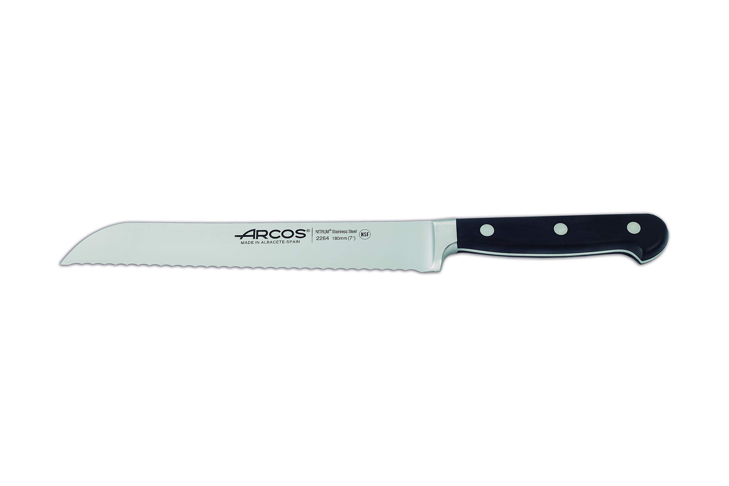 ARCOS Knife Set 5 piece Nitrum Stainless Steel. Sharp Professional Cooking Knife for Cutting Meat. Ergonomic Polyoxymethylene POM Handle. Series Opera. Classical design. Color Black. - Image 6