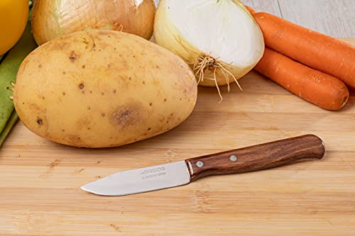Arcos Series Latina - Paring Knife - Blade Nitrum Stainless Steel 2.5" - Handle Pack-Wood Brown Color - Image 5